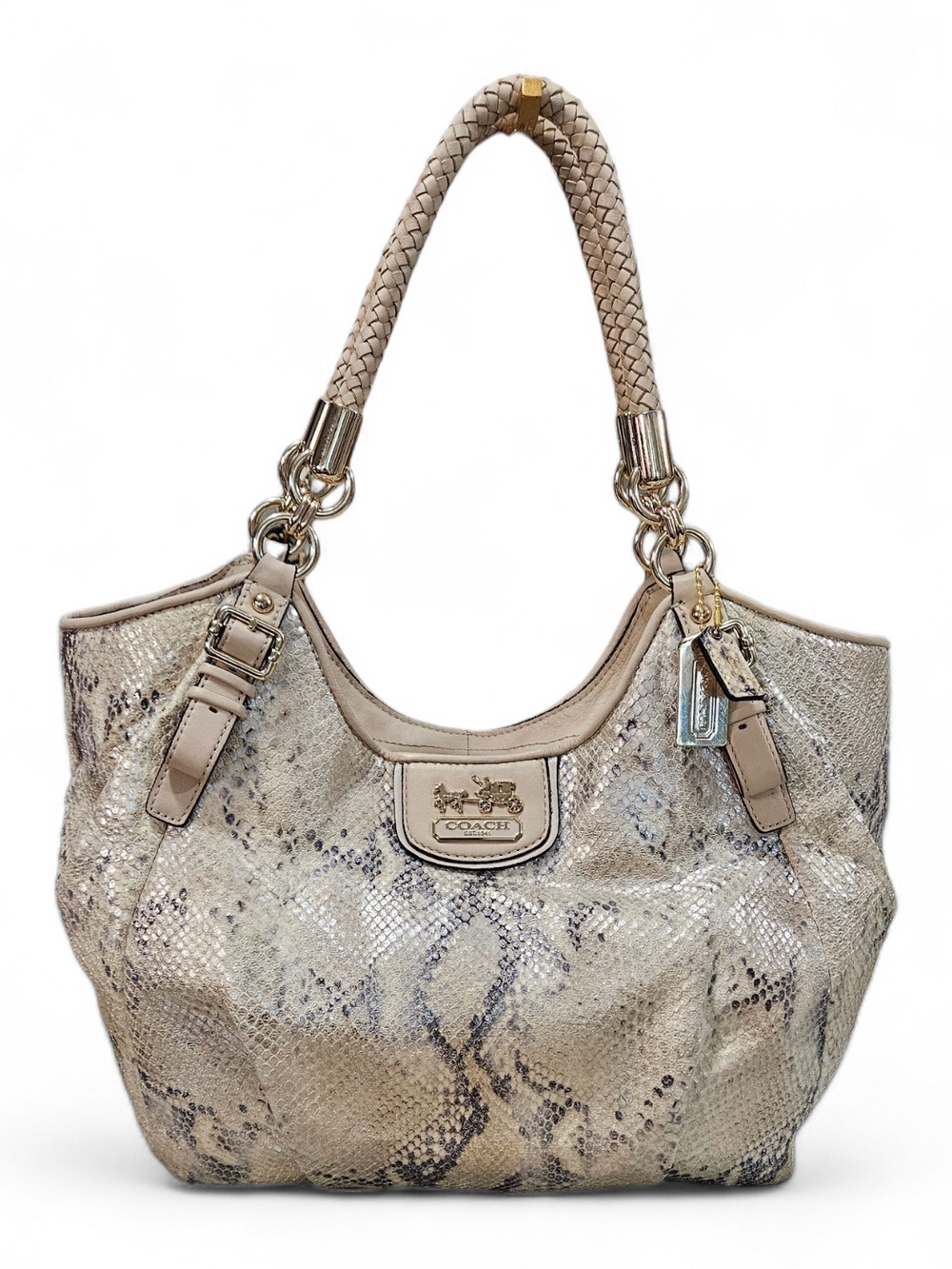 Coach 2011 Madison Python Embossed Hobo Bag w/matching Wristlet - Picture 8 of 16